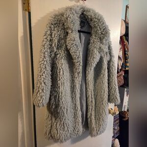 Wild Fable Light Grayish Blue Teddy Jacket